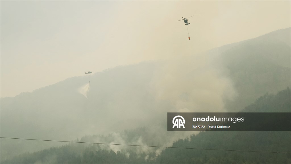 Karabük'teki yangının 5. gününde müdahale sürüyor