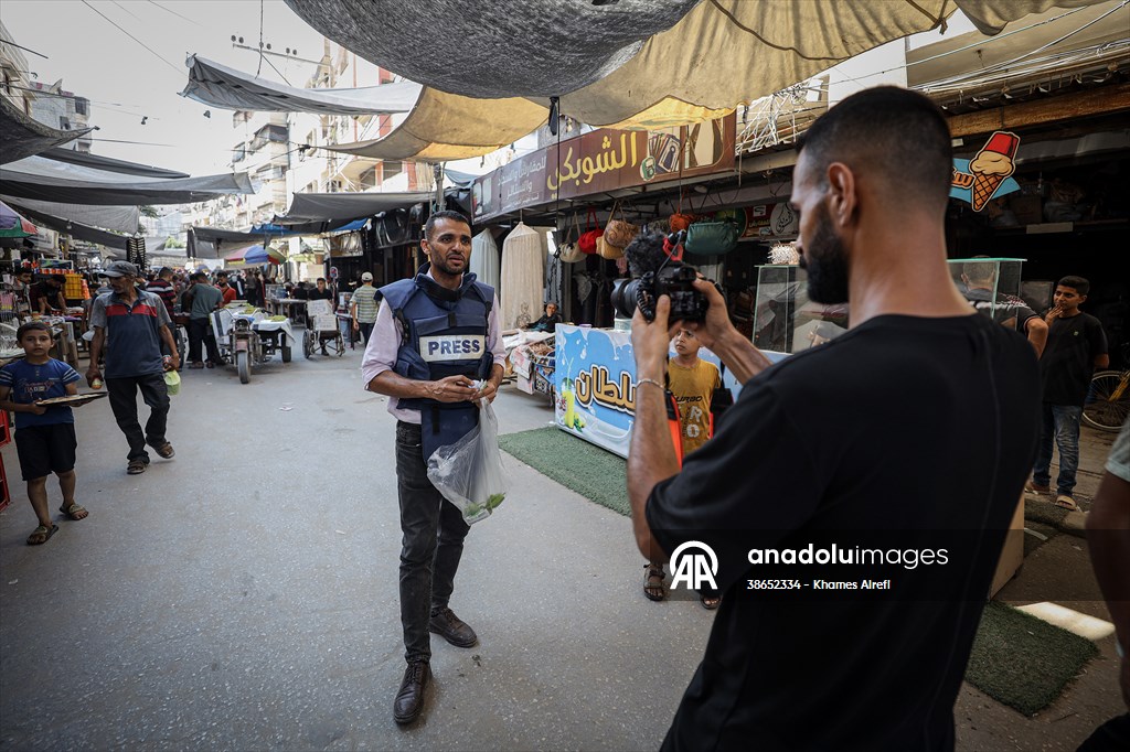 Gazze’de açlıkla mücadele eden AA serbest habercileri insani krizi aktarmayı sürdürüyor