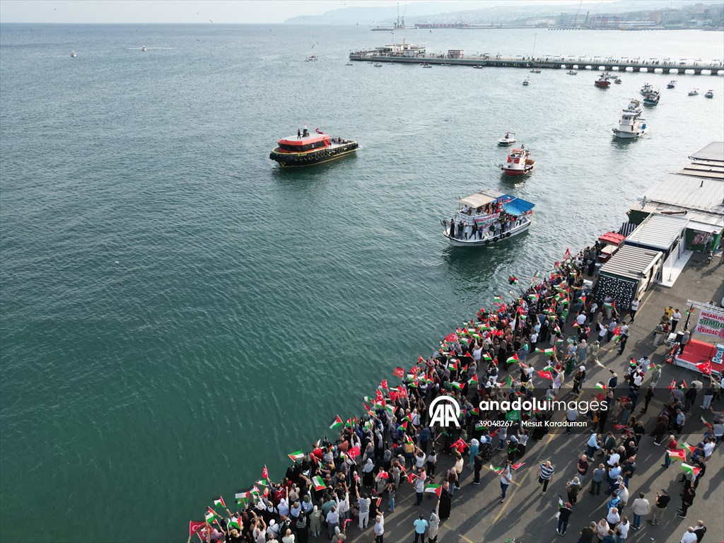 Tekirdağ'da Küresel Sumud Filosu'na destek