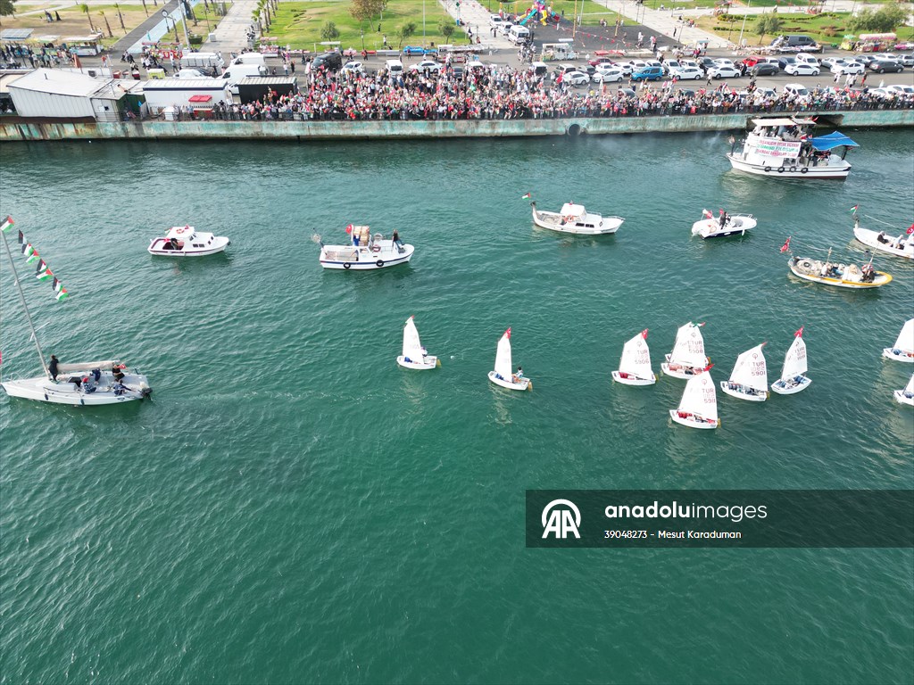 Tekirdağ'da Küresel Sumud Filosu'na destek