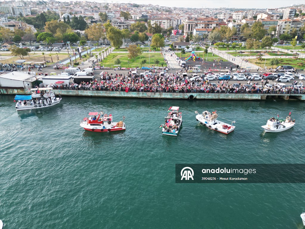 Tekirdağ'da Küresel Sumud Filosu'na destek