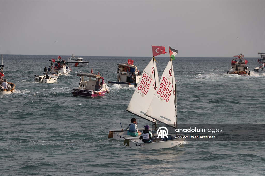 Tekirdağ'da Küresel Sumud Filosu'na destek