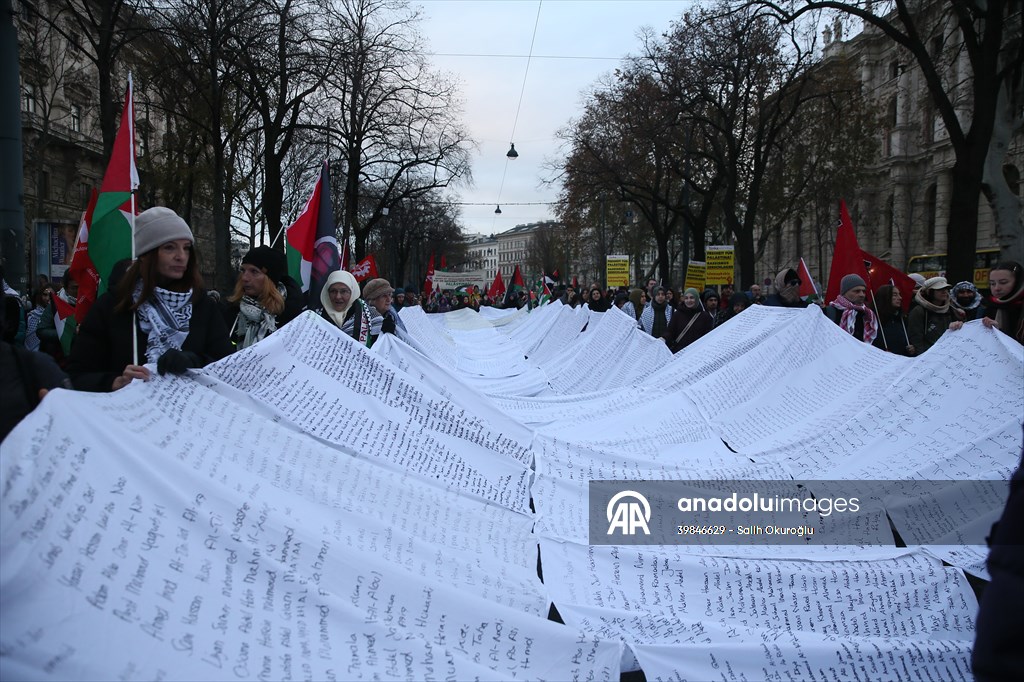 Pro-Palestinian demonstration in Vienna