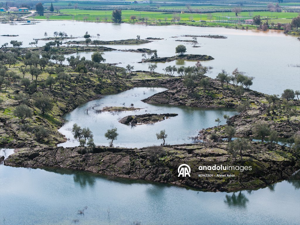 Haydarlar Gölü yağışlarla yeniden canlandı