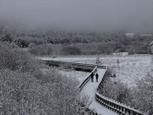 Abant tabiat parkı karlar altında