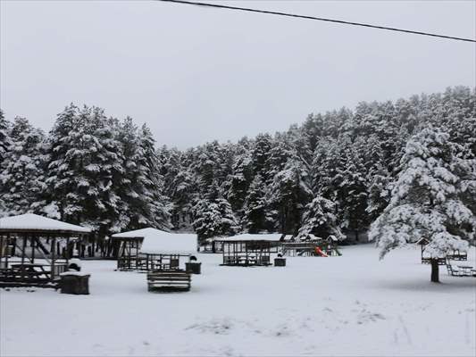 Abant tabiat parkı karlar altında