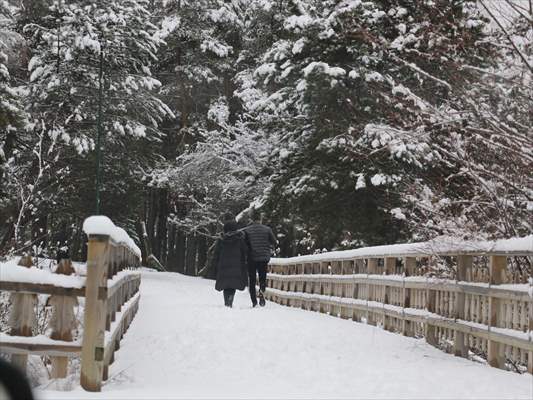 Abant tabiat parkı karlar altında