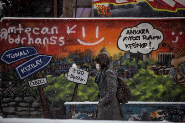 Snowfall in Ankara