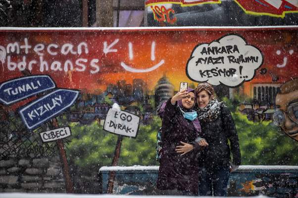 Snowfall in Ankara
