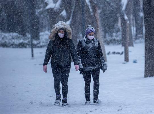 Snowfall in Ankara