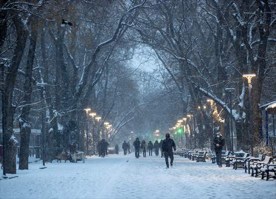 Snowfall in Ankara