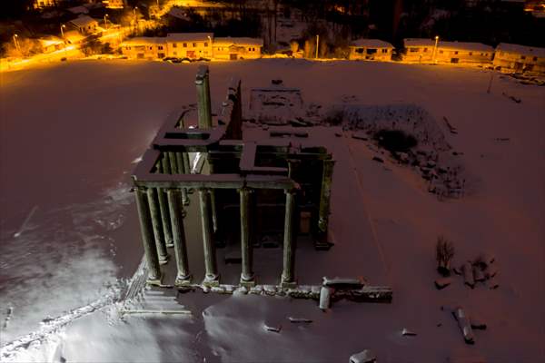 Aizanoi Antik Kenti beyaza büründü