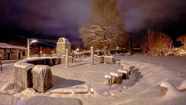 Aizanoi Antik Kenti beyaza büründü