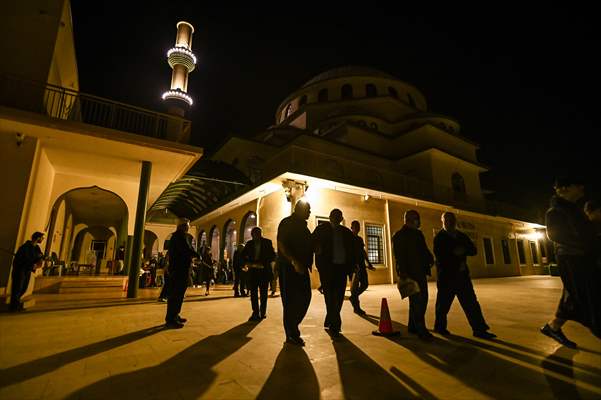 Tarawih prayer of Ramadan at the Auburn Gallipoli Mosque in Sydney