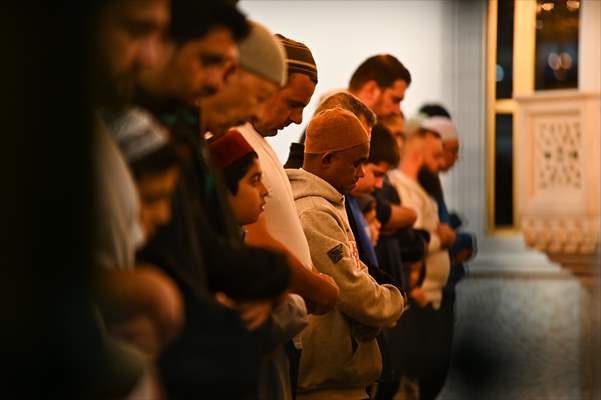 Tarawih prayer of Ramadan at the Auburn Gallipoli Mosque in Sydney