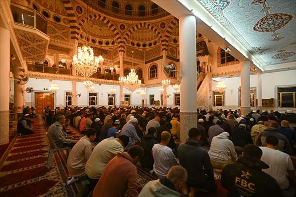 Tarawih prayer of Ramadan at the Auburn Gallipoli Mosque in Sydney