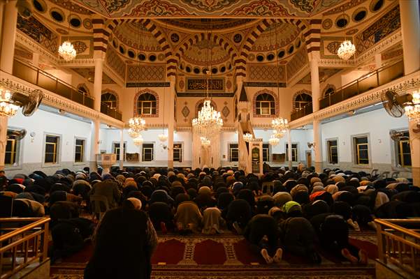 Tarawih prayer of Ramadan at the Auburn Gallipoli Mosque in Sydney