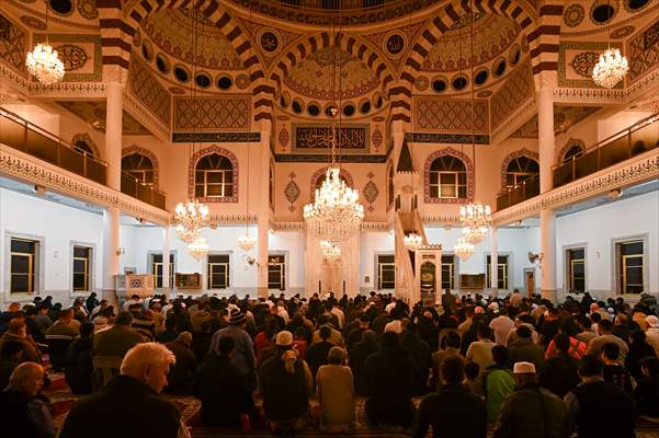 Tarawih prayer of Ramadan at the Auburn Gallipoli Mosque in Sydney