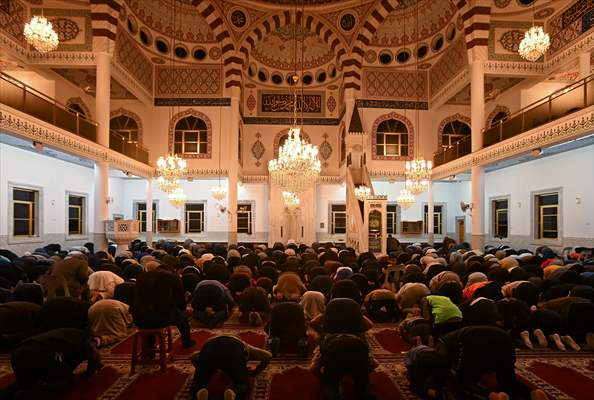 Tarawih prayer of Ramadan at the Auburn Gallipoli Mosque in Sydney