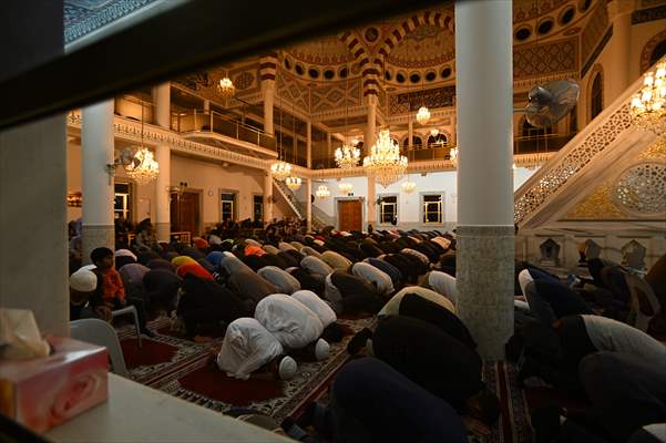 Tarawih prayer of Ramadan at the Auburn Gallipoli Mosque in Sydney