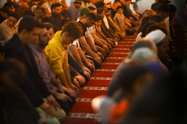 Tarawih prayer of Ramadan at the Auburn Gallipoli Mosque in Sydney