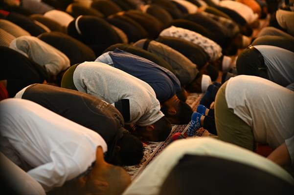 Tarawih prayer of Ramadan at the Auburn Gallipoli Mosque in Sydney