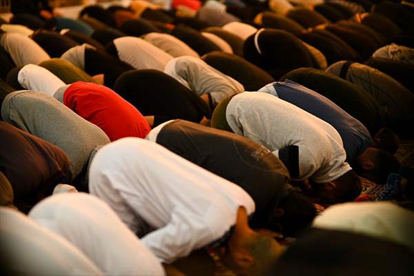 Tarawih prayer of Ramadan at the Auburn Gallipoli Mosque in Sydney