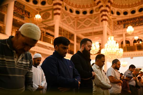 Tarawih prayer of Ramadan at the Auburn Gallipoli Mosque in Sydney