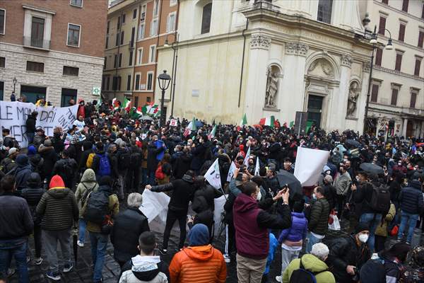 Draghi government protested in Italy over Covid-19 measures