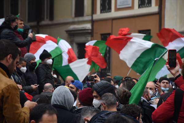 Draghi government protested in Italy over Covid-19 measures