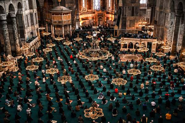 First Friday prayer of Ramadan at Hagia Sophia Grand Mosque