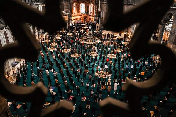 First Friday prayer of Ramadan at Hagia Sophia Grand Mosque