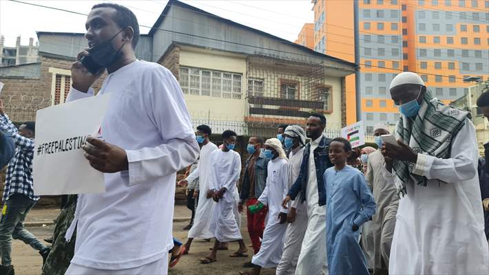 Kenyans protest against Israeli forces' attacks on Al-Aqsa Mosque and Gaza Strip