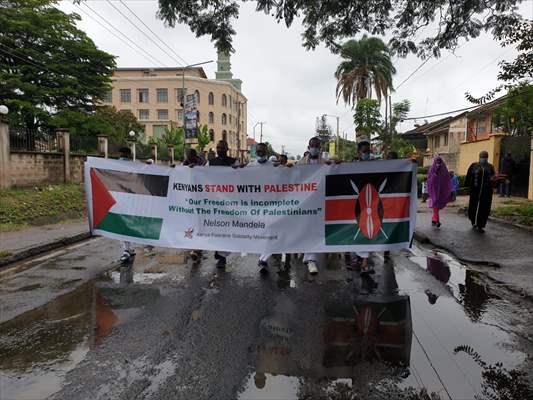 Kenyans protest against Israeli forces' attacks on Al-Aqsa Mosque and Gaza Strip