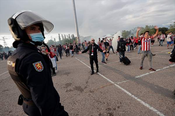 Atletico Madrid fans celebrate Spanish La Liga title