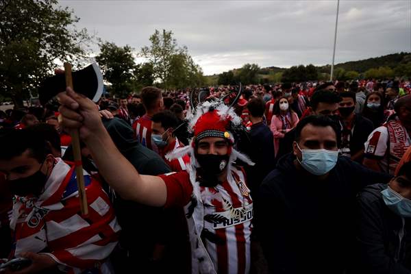 Atletico Madrid fans celebrate Spanish La Liga title