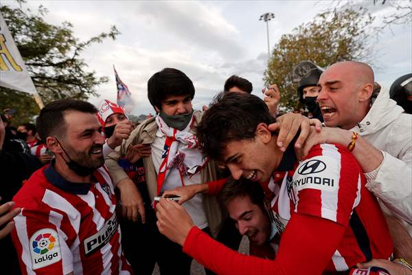 Atletico Madrid fans celebrate Spanish La Liga title