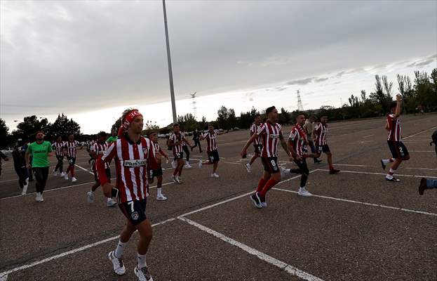 Atletico Madrid fans celebrate Spanish La Liga title