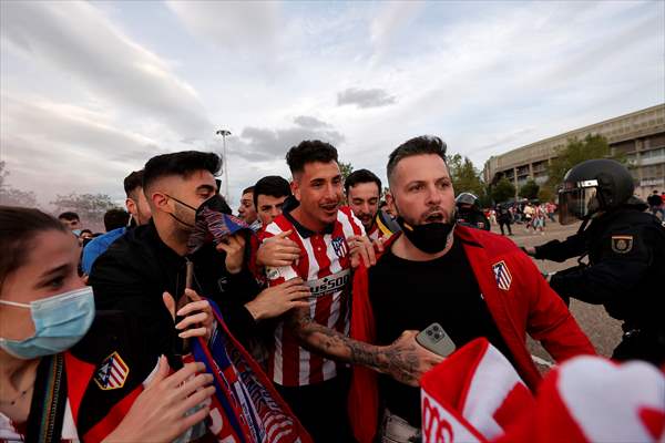 Atletico Madrid fans celebrate Spanish La Liga title