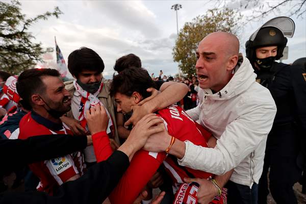 Atletico Madrid fans celebrate Spanish La Liga title