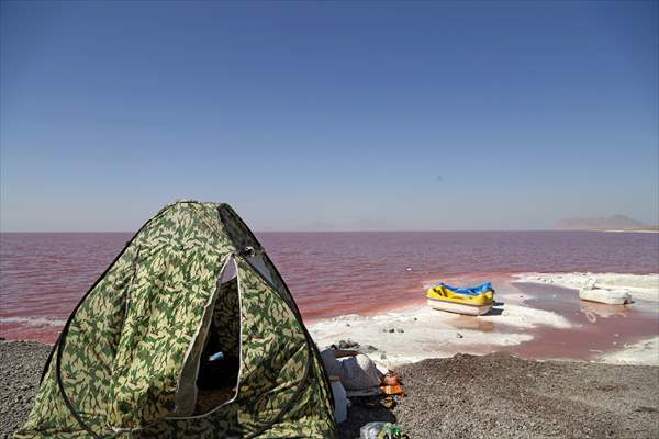 Drought affects the Lake Urmia in Iran