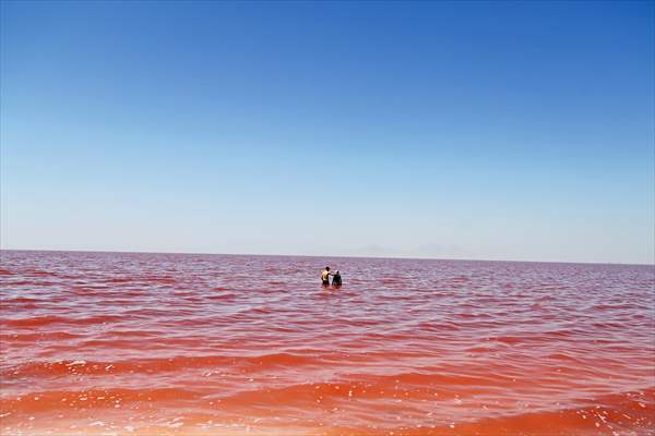 Drought affects the Lake Urmia in Iran