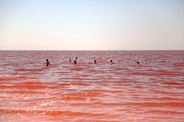 Drought affects the Lake Urmia in Iran