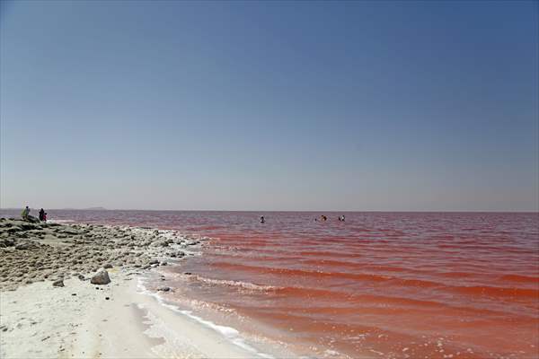 Drought affects the Lake Urmia in Iran