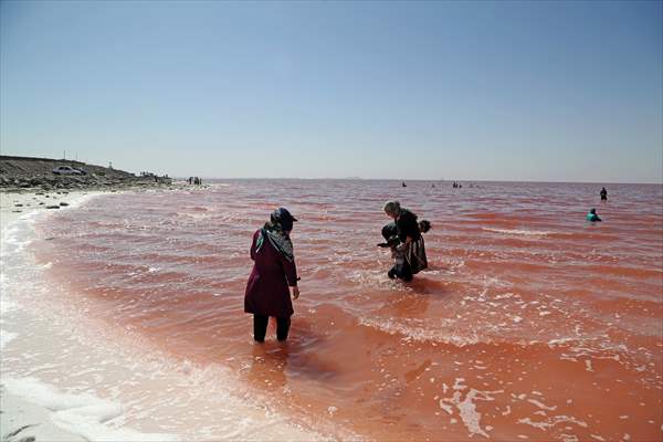 Drought affects the Lake Urmia in Iran