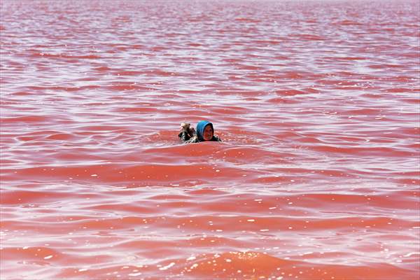 Drought affects the Lake Urmia in Iran