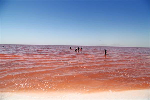 Drought affects the Lake Urmia in Iran