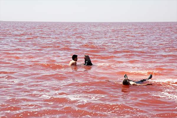 Drought affects the Lake Urmia in Iran