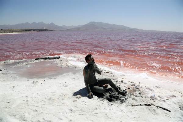 Drought affects the Lake Urmia in Iran