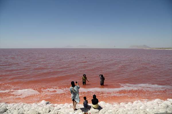 Drought affects the Lake Urmia in Iran